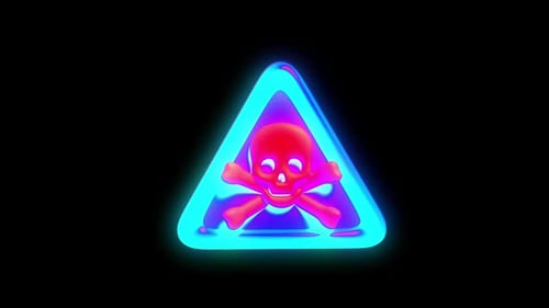 Warning Danger Icon Psychedelic