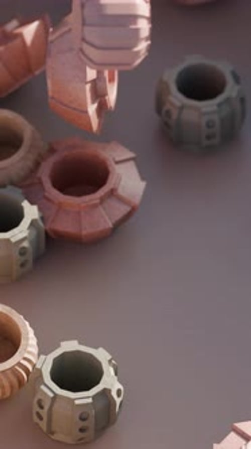 Animación de transformación 3D de Vases Loop