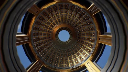 Deckenhintergrund für religiöse Kuppelarchitektur, Loop