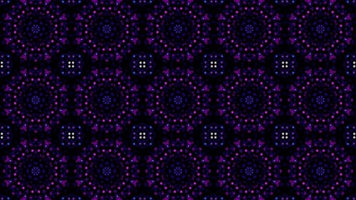 Dynamic Abstract Geometric Dots Kaleidoscope Background