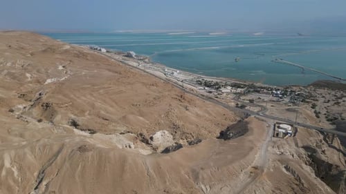 Aerial view of The Dead Sea in Israel