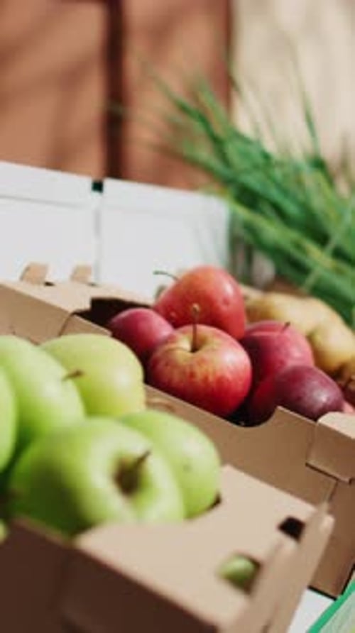 Fresh Produce: Apples, Potatoes, Green Onions