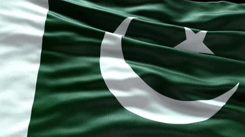 Realistic Waving Pakistan Flag Video Animation