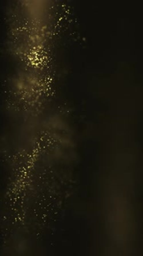 Seamless Loop of Golden Glittering Particles