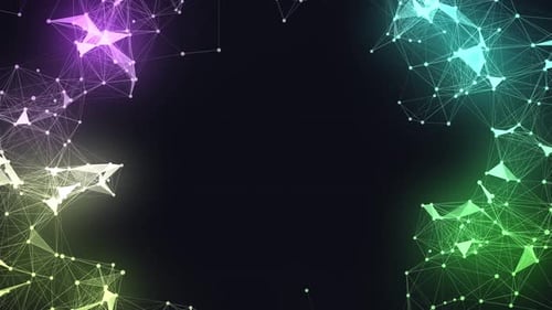 Abstract Geometric Connected Network Animated Background