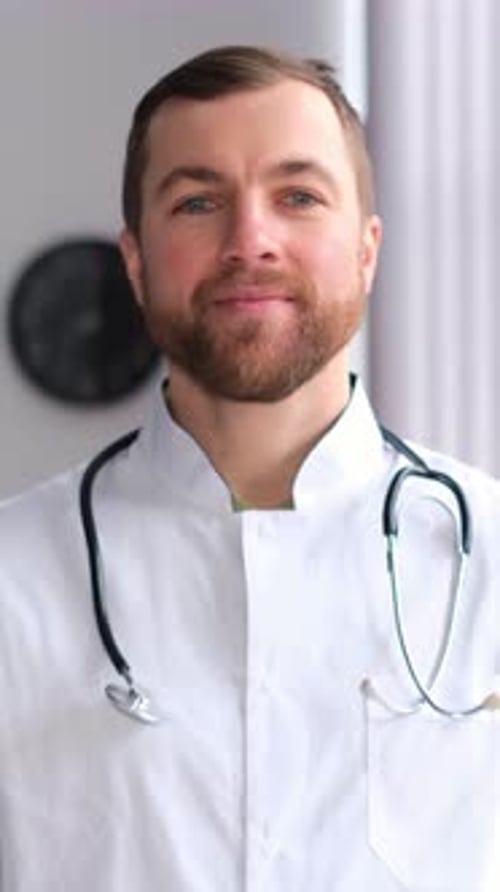 Medical Professional Smiling with Stethoscope