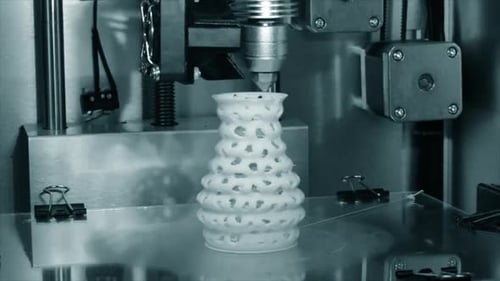 3D-Drucker, der arbeitet, Fused Deposition Modeling, FDM-3D-Druckerdruck