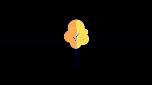 Minimalist Animated Tree Icon Growth Reveal