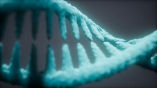 Bright Particulate 3D Rendered DNA