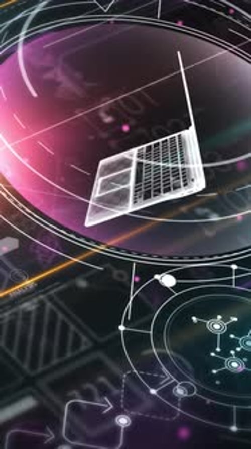 Animated Infographic Flow of Cryptocurrency Digital Dataset