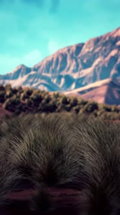 Distant View of Mountain Range