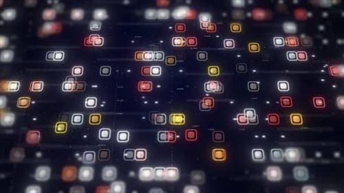 Digital Data Analysis Technology Background. Abstract Circle Square Shape Computer Data Background