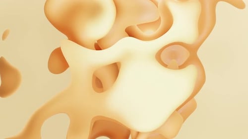 Smooth Abstract Fluid Flowing Organic Shapes Background Animation