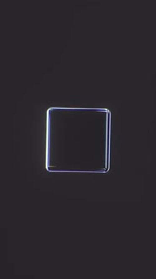 Abstract Rotating Glass Prism Cube Light Refraction