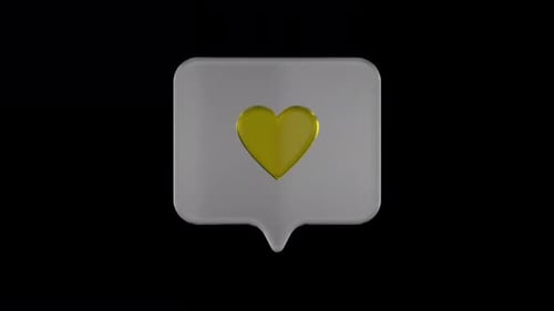 Like Icon Yellow Alpha Loop