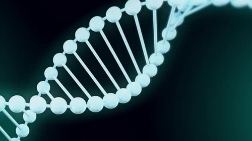 Abstract 3D DNA Helix Rotating Background