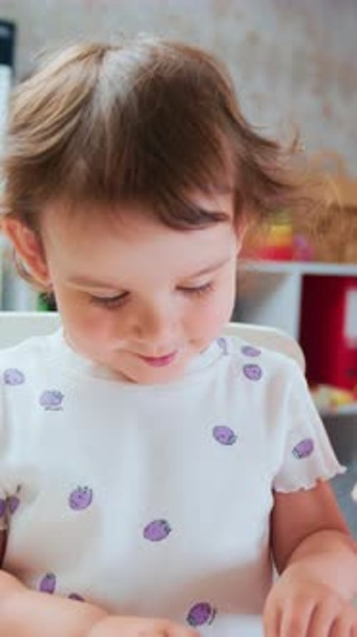 Mother and Toddler Plays with Modeling Clay at Home