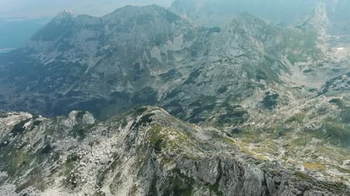 Aerial Durmitor mountain landscape