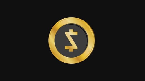 Golden Z Coin Spinning Animation for Cryptocurrency Finance