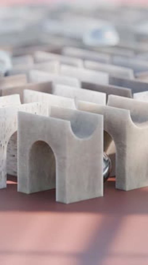 Animação 3D em loop de pontes giratórias