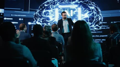 Artificial Intelligence Presentation at a Corporate Event