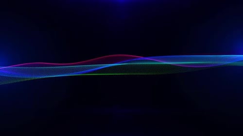 Gradient Glowing Particle Line Wave Animated