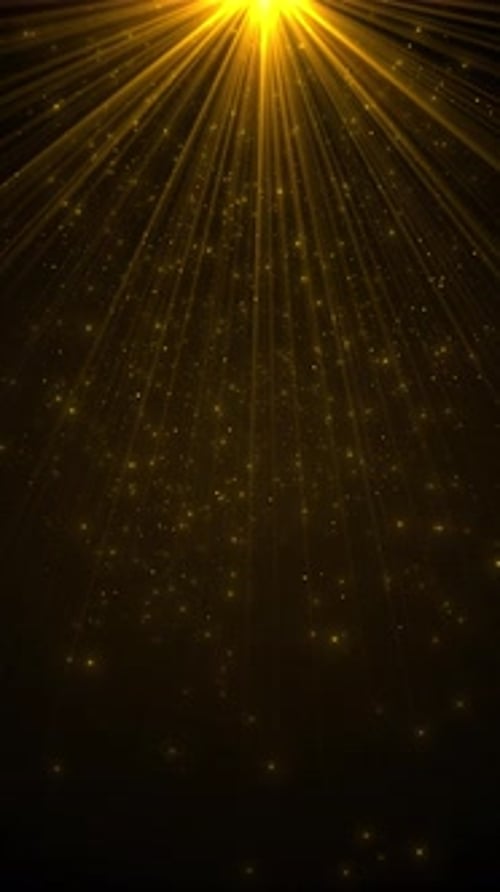 Golden Light Rays with Floating Particles Loop Overlay