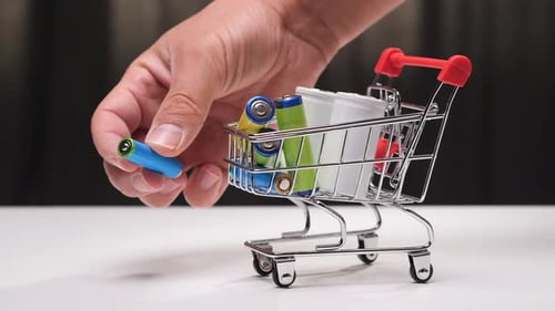 Battery Recycling in a Miniature Shopping Cart