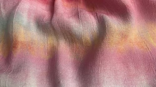 Close up of Textured Colorful Fabric