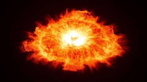 Dense Flame Burst From Center