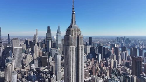 Empire State Building At Manhattan In New York United States.