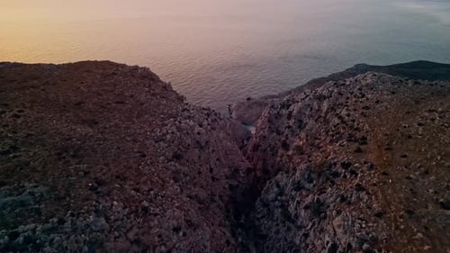 Vista aérea de Seitan Limania, Grecia.