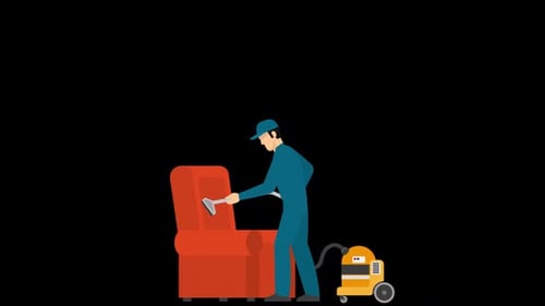 The Boy Is Dry Cleaning The Sofa Alpha Channel