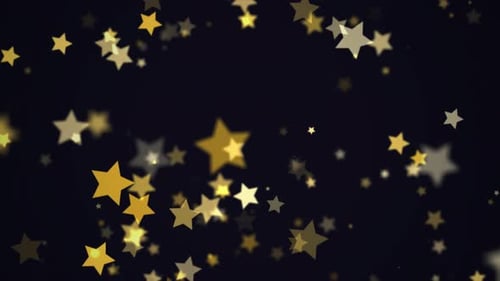 Animated Golden Stars Falling Particle Background