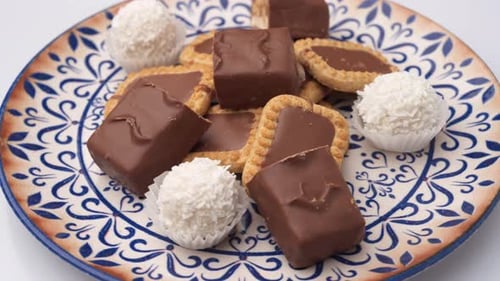 Sweet Tooth: Chocolate and Cookies on a Decorative Plate