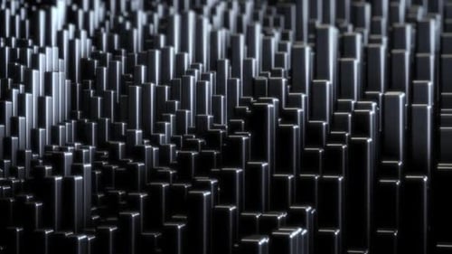 Animated Abstract 3D Blocks Wave Background Loop