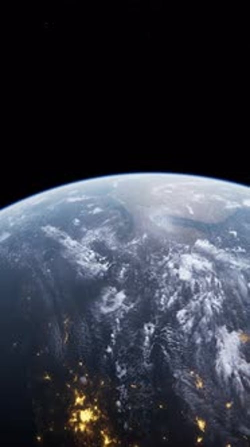 Earth Viewed From Space at Night