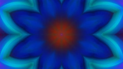 Vibrant Abstract Fluid Geometric Kaleidoscope Loop Background