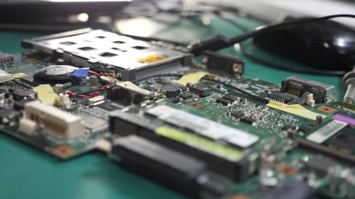Laptop Components on a Workbench