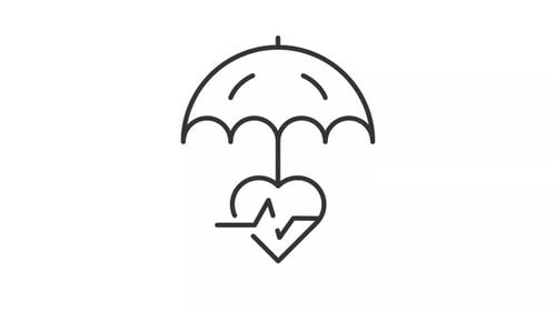 Animated Medical Health Protection Minimalist Icon