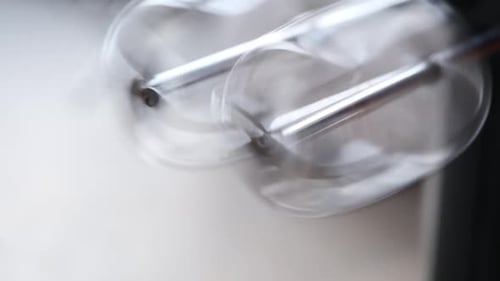 Close up of Electric Mixer Blades Spinning Fast