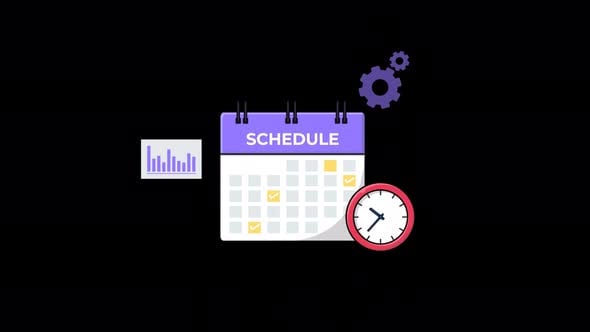 Animated Schedule and Time Management Concept Video - Transparent ...
