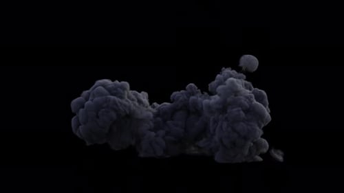 Fumaça de explosão no Alpha Channel. 4K.