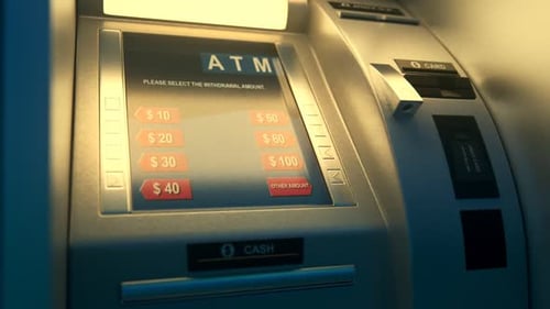 ATM pour retirer de l'argent et vérifier le solde