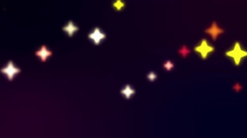 Glowing Shimmering Star Particles Motion Background