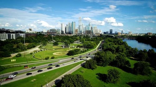 Breathtaking And Beautiful View Of Austin Skyline, Texas