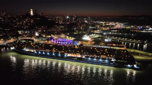 Cruise Ship at San Francisco in California United States.