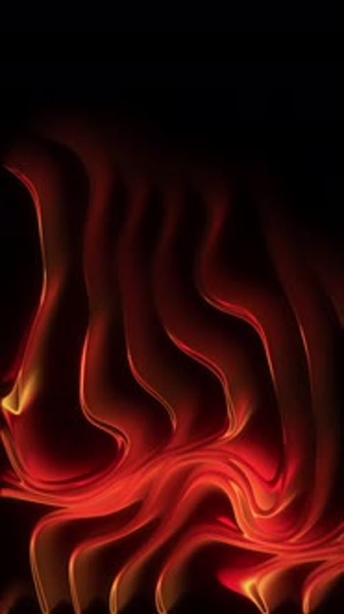 Abstract Fiery Liquid Waves Looping Background