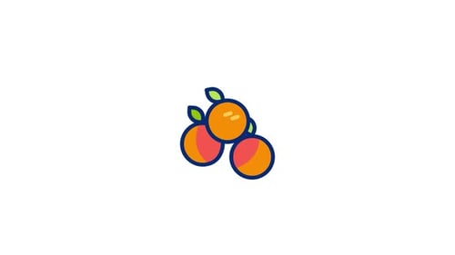 Animiertes Orangensymbol