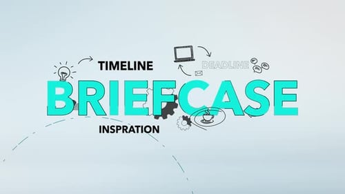 Infographic Briefcase Typography Background